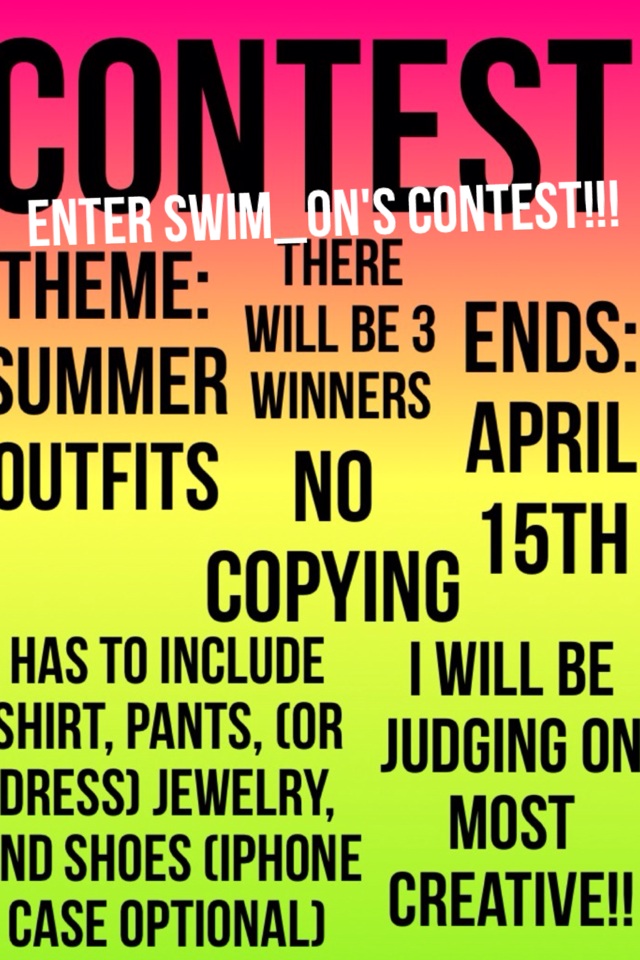 Enter swim_on's contest!!!