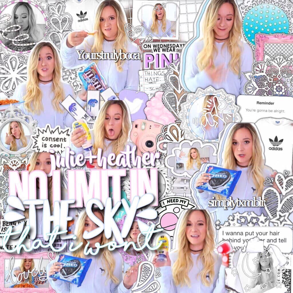 TAP HERE💘 
Another collab with Heather aka simplytxmblr😂❤️ Go follow her she is amazing💓 Credit to Puppyart26 for some premades that Heather used🌸 I really love this collab❤️
Love you all -Julie💕
