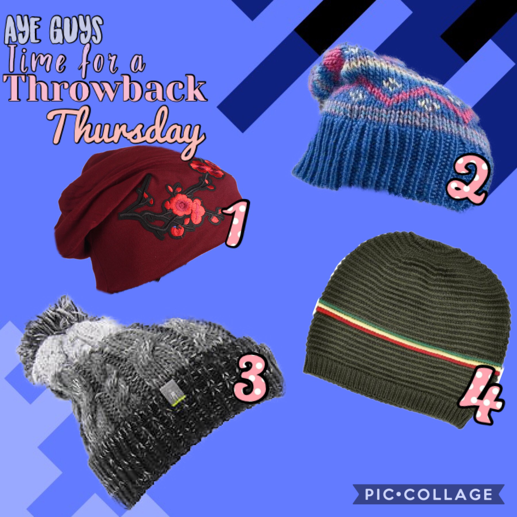 ~tap~


Pick your favorite throwback beanie! Edition 1