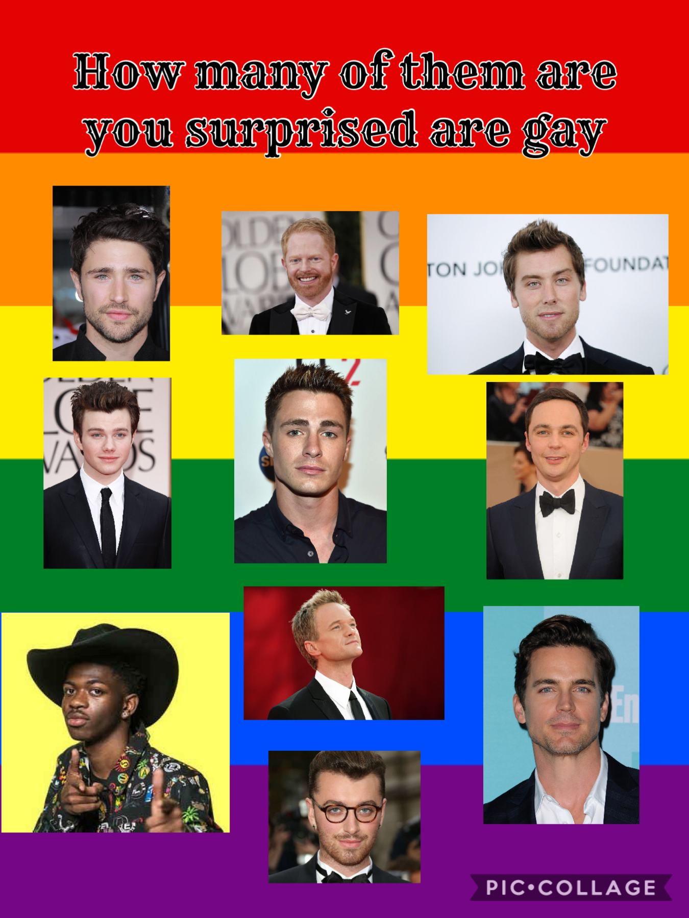 All of these are celebrities who are gay which one catches you by surprise 