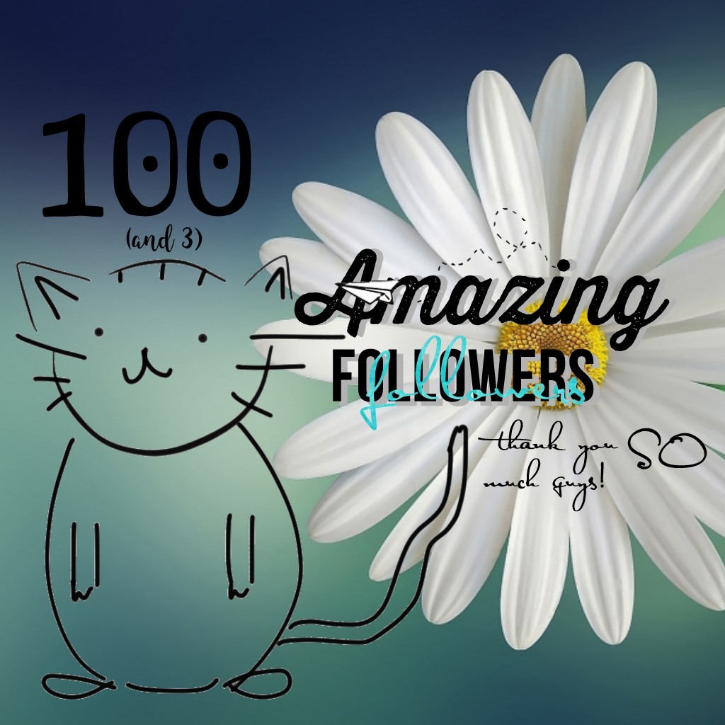 😂tap😂
🎉100🎉(and 3) AMAZING💗 Followers💗 thanks SO much guys!! you are SO AMAZING! and you make more of an impact on me than you could possibly know💗💗💗💗💗💗
~dark ★ spark~