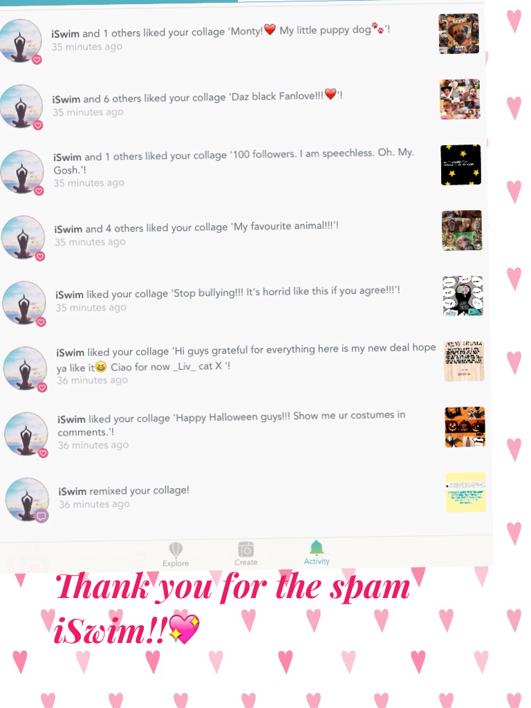 Thank you for the spam iSwim!!💖