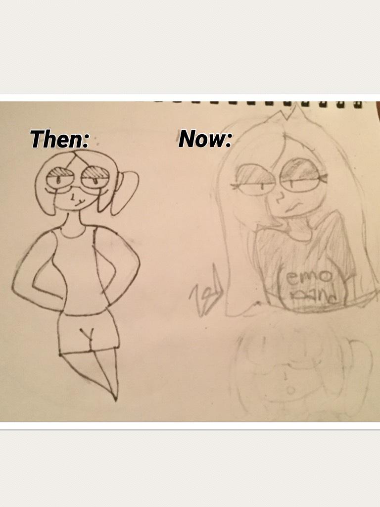 the improvement  is crazyyyy. i just drew the "now" one. 