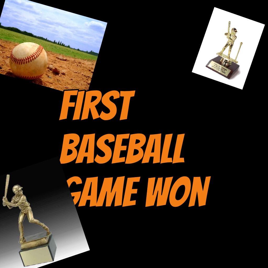 First baseball game won