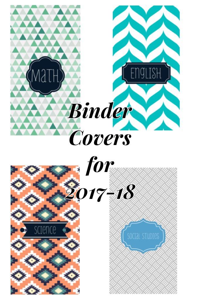 Binder Covers for 2017-18