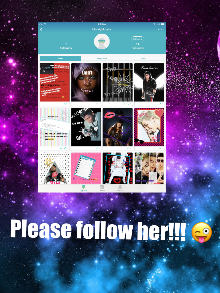 Please follow her!!! 😜