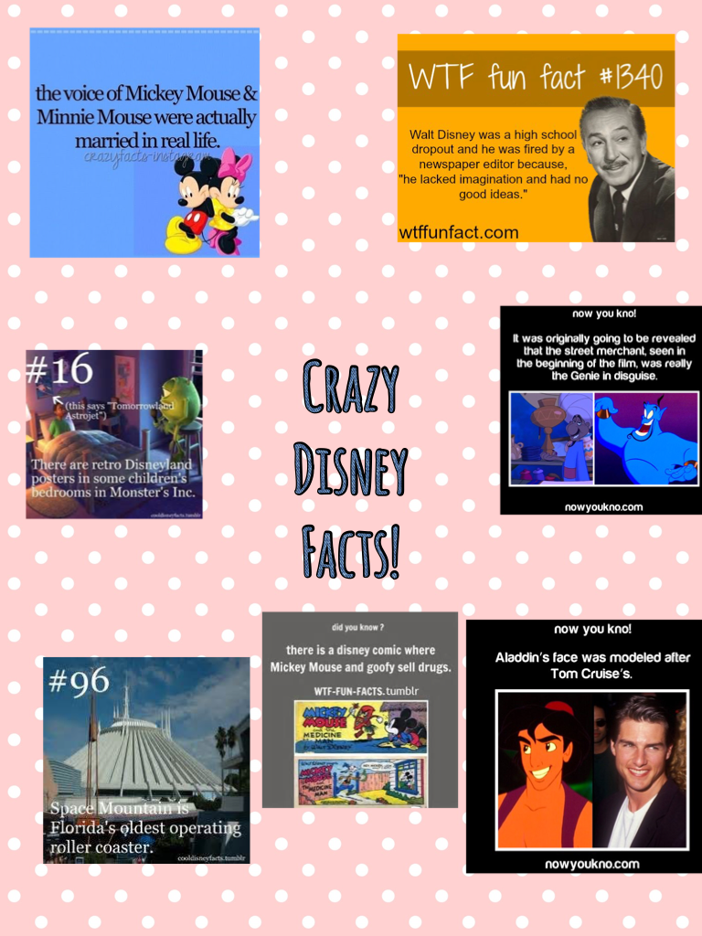 Tap the 🐭
Crazy Disney Facts!