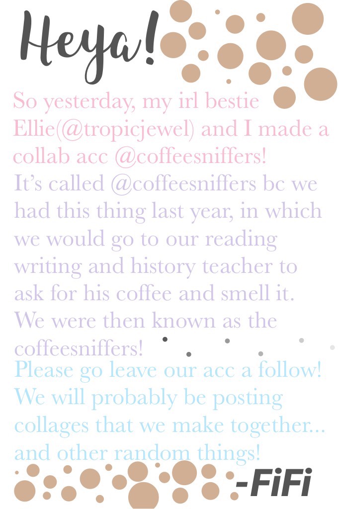 Go follow @coffeesniffers!☕️☕️☕️