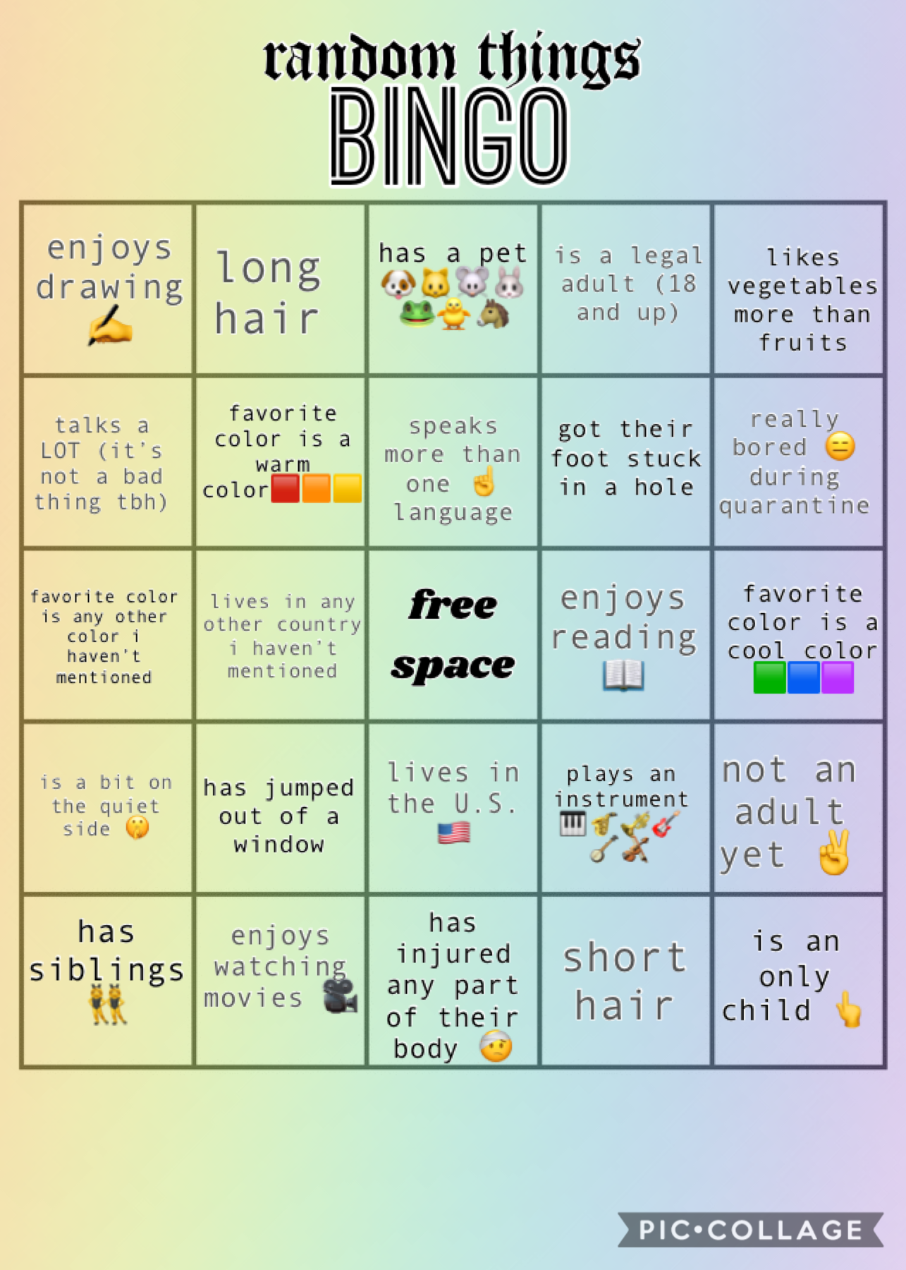 click
i made a bingo with some random things on it but i hope some of you guys will do it 😊please :) I’ll leave mine in the remixes as well