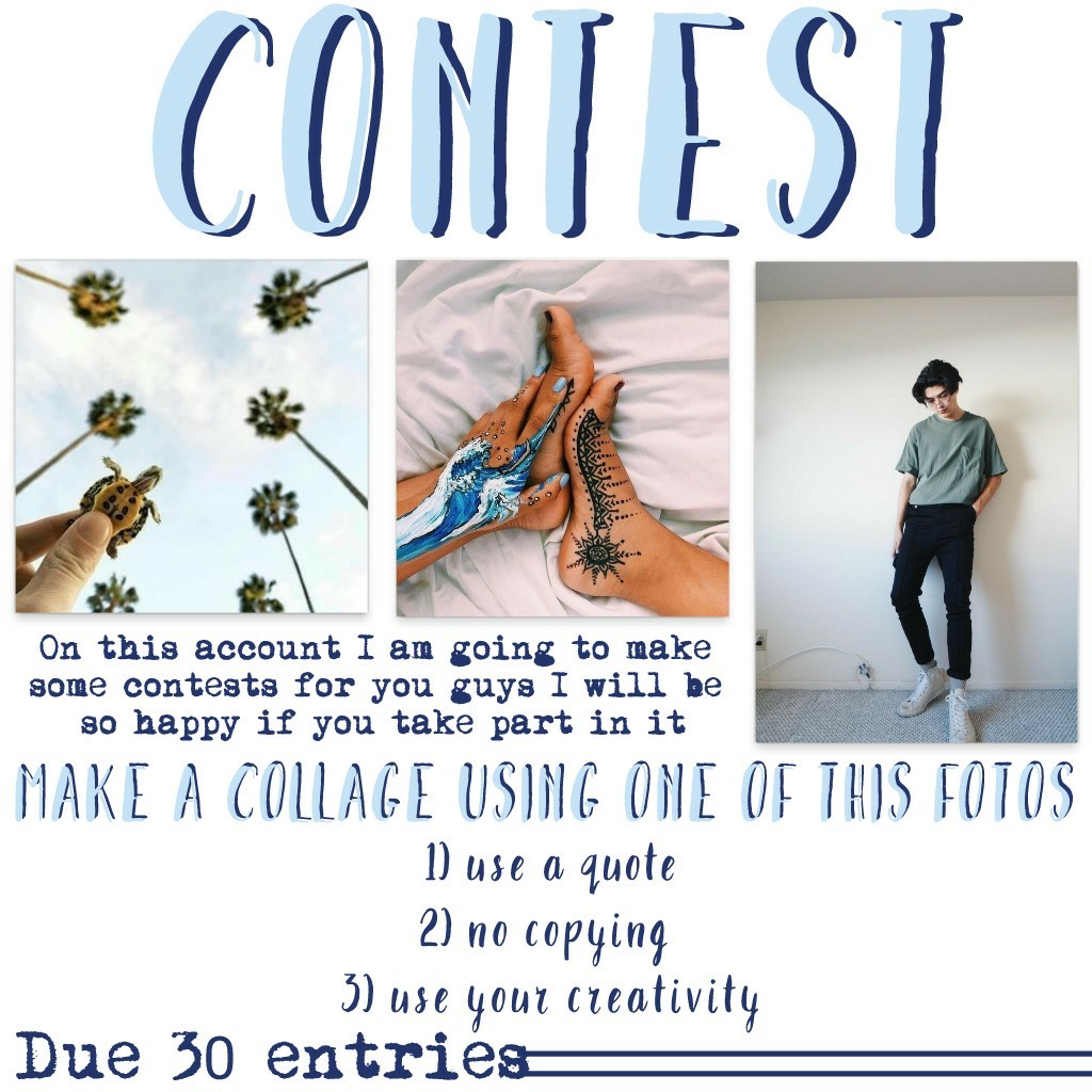 First contest! Hope you take part in it have a nice day!