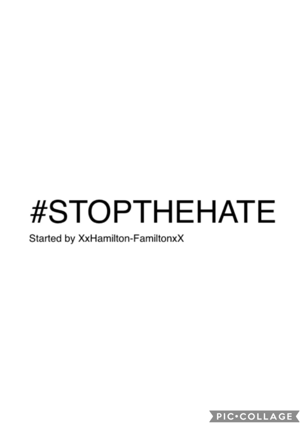 #stopthehate 
why not honestly