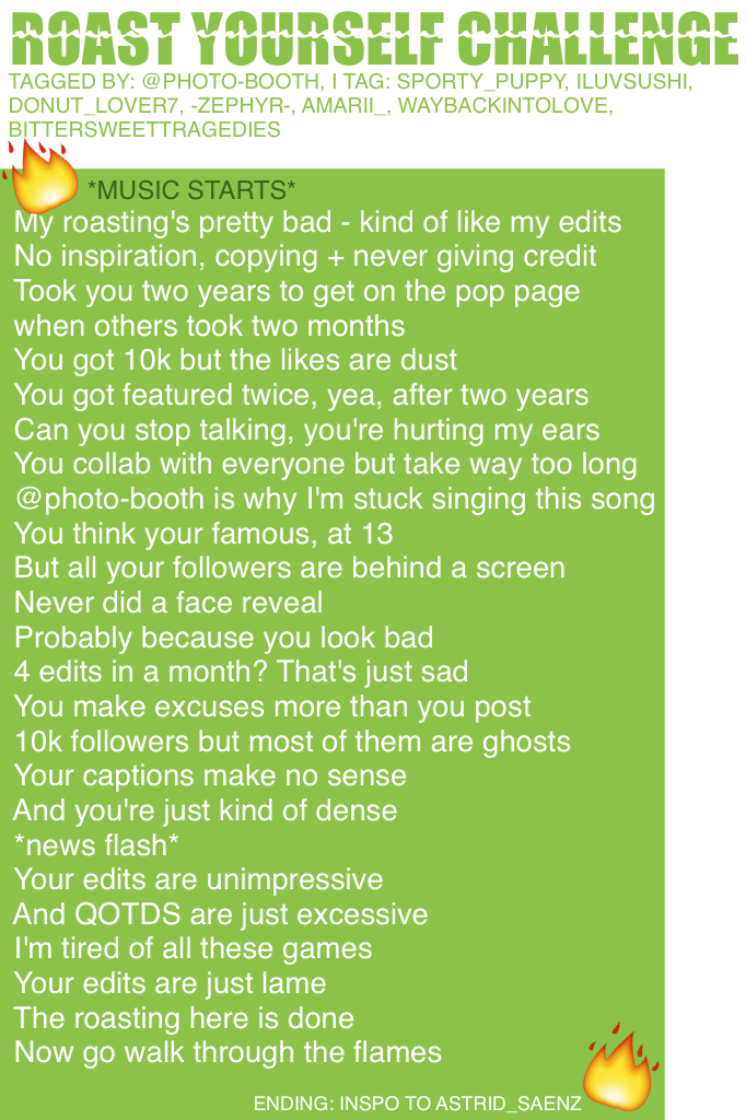 CLICK HERE FOR INFO 🔥

woww, I'm actually surprised/proud of myself. this is fire lol. who knew I was good at rhyming?

btw, the "likes are dust" is untrue, I'm so happy to get 200-300 likes, "dust" was just a word that rhymed 😂