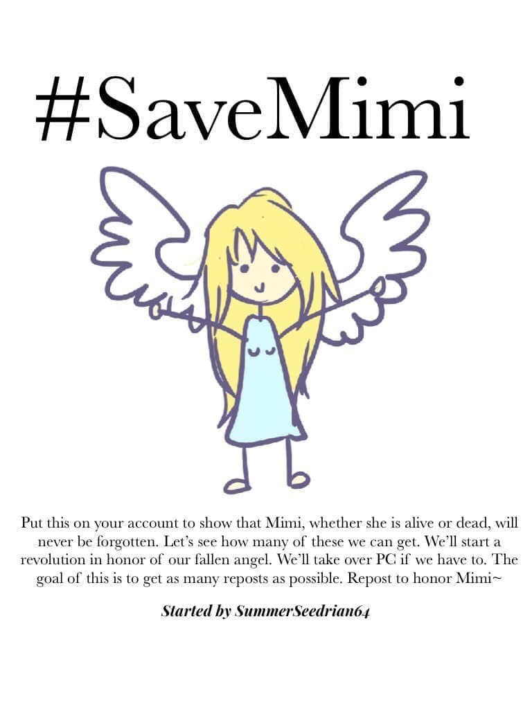 #SaveMimi 
please repost this, for her.