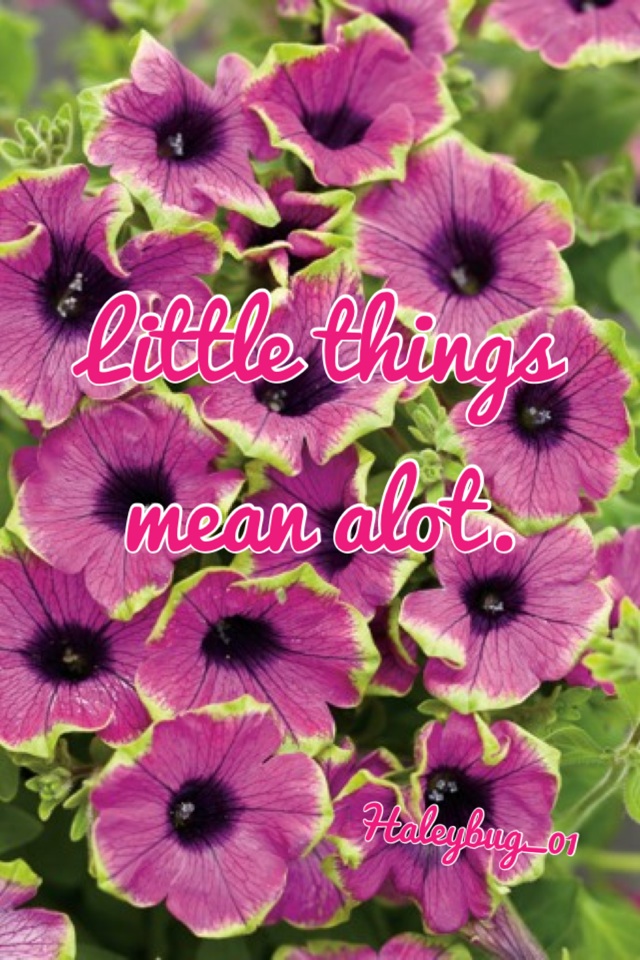 Little things mean alot.