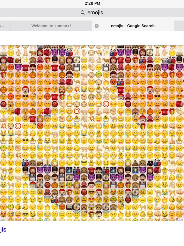 Emoji face made out of emojis