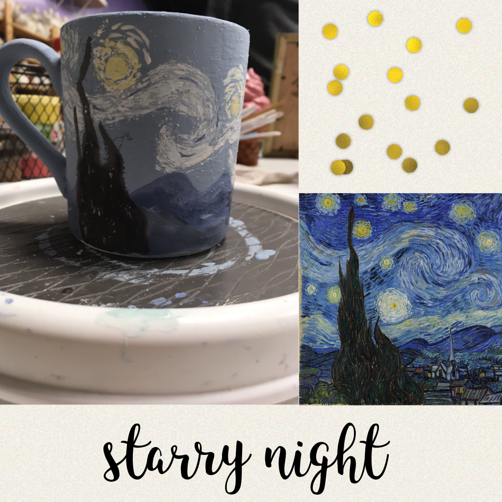 starry night: the mug is painted by me!