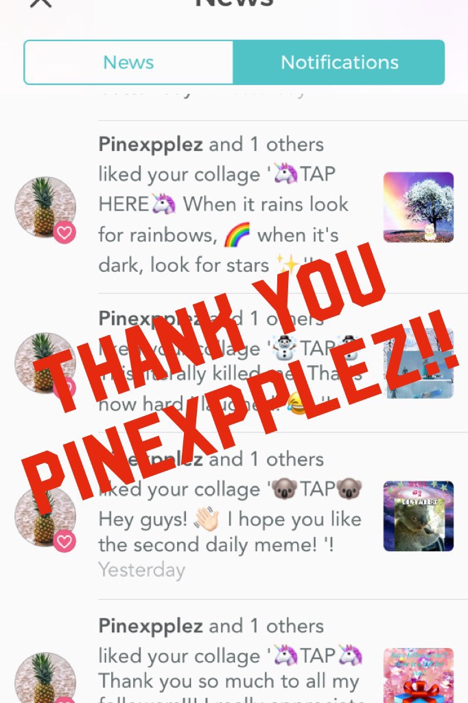 🍇TAP🍇
Thank you so much for supporting me and liking my collages!! Have a fantastic day everyone!! 😊😃😘😂🦄