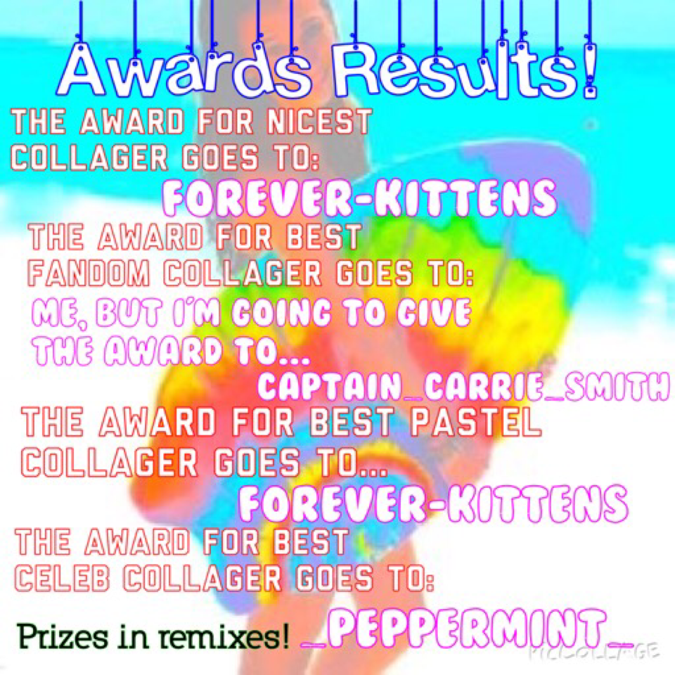 Congrats! Check remixes for prizes!