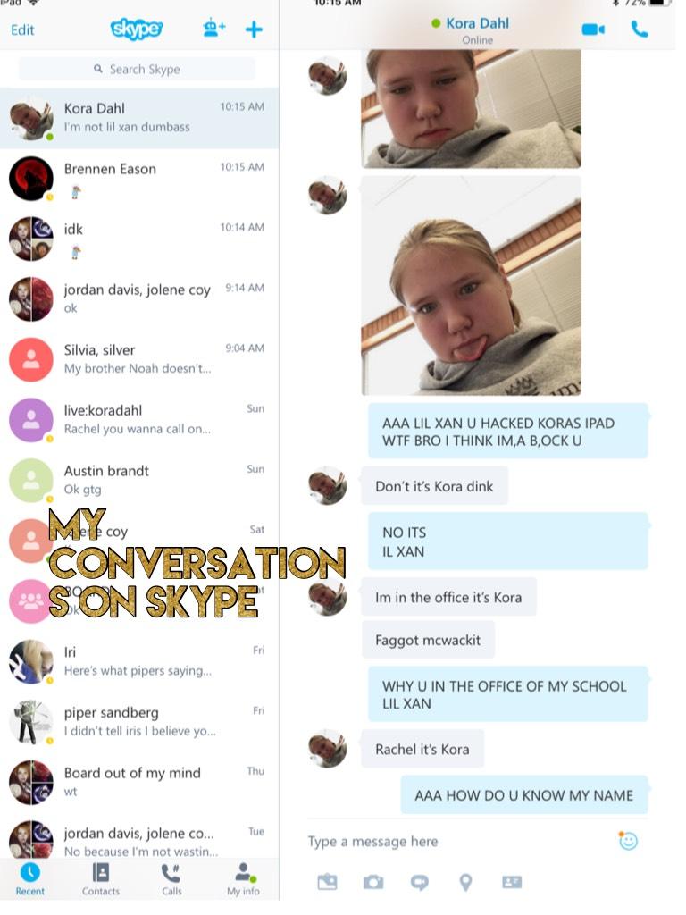 My conversations on skype
