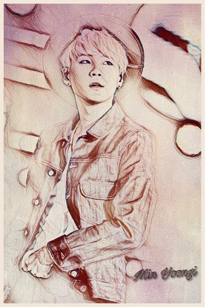 Here's a photo of Suga that I edited on PicsArt :)