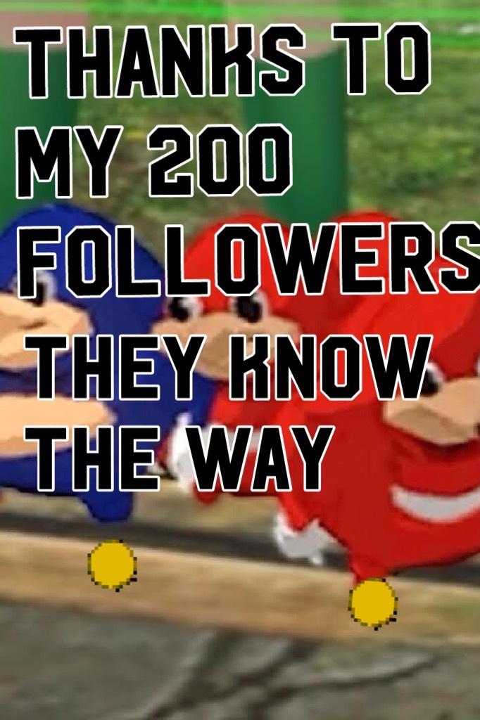 Thanks to my 200 followers
