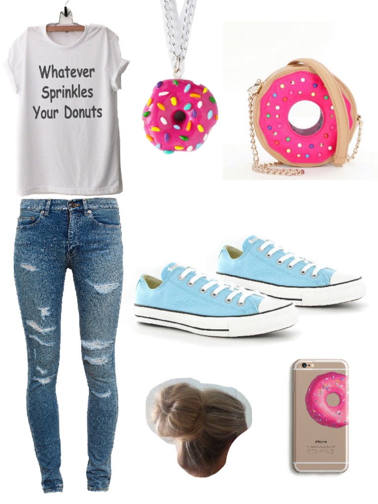 Donut inspired outfit!! 🍩Want any other food inspired outfits??