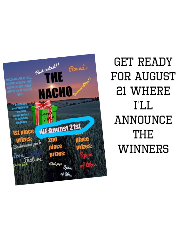 Get ready for August 21 where I'll announce the winners