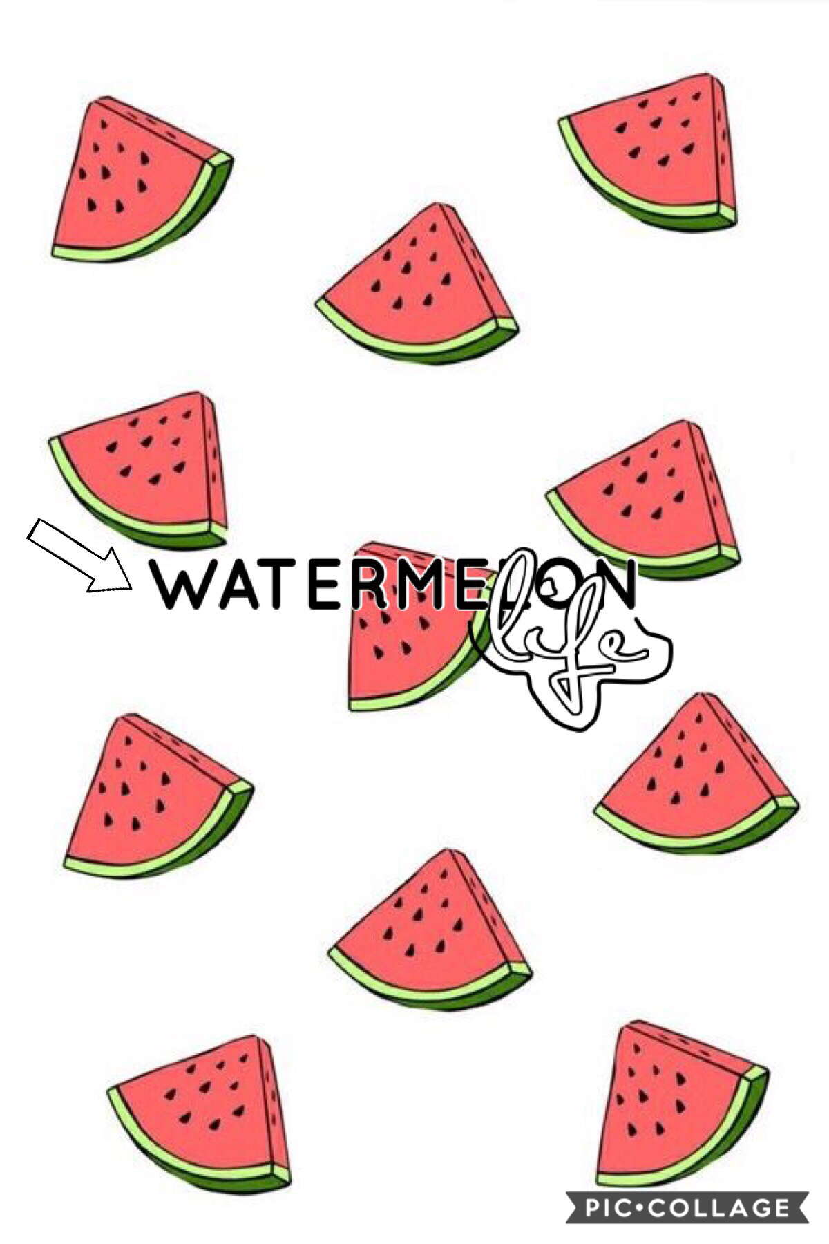 TAPPP PLEASE

Soooo I saw this AMAZING post by “ R333 “ that said “ watermelon life ”and I loved it so I remade it!! 
CREDIT: R333