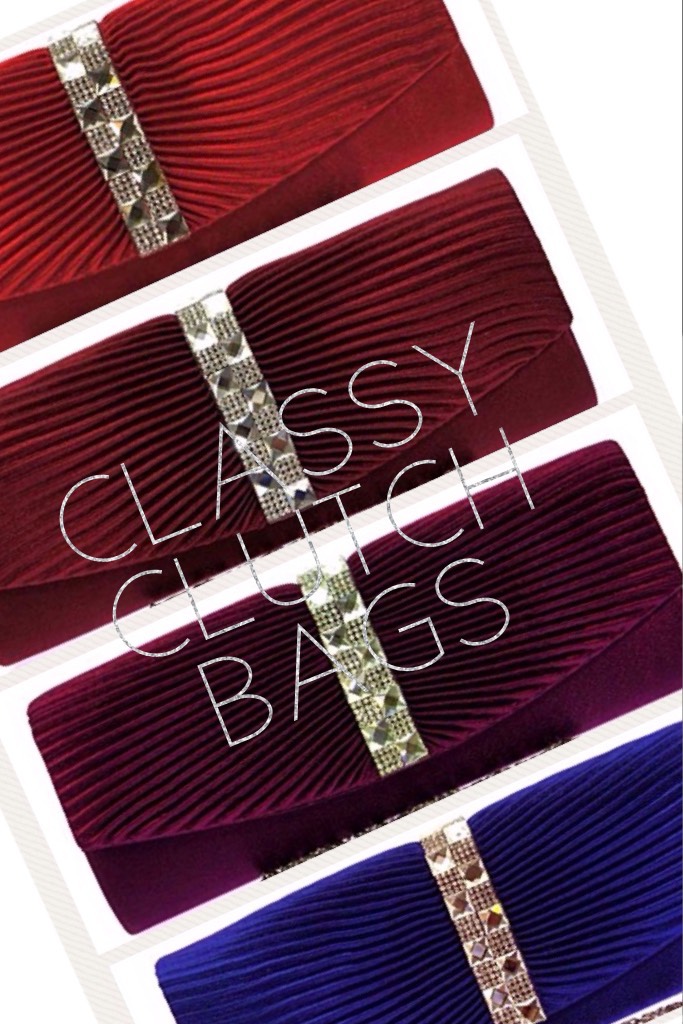 Classy clutch bags
In wine,purple,blue and red. 
Please Visit www.eternalsparkle.co.uk 