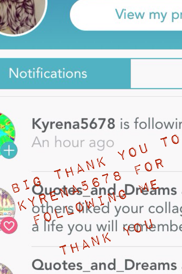 👉🏻click here👈🏻

If you would like a thank you/ shout out like and follow me.  I also believe you should follow kyrena5678 and like her collage. Thank you 