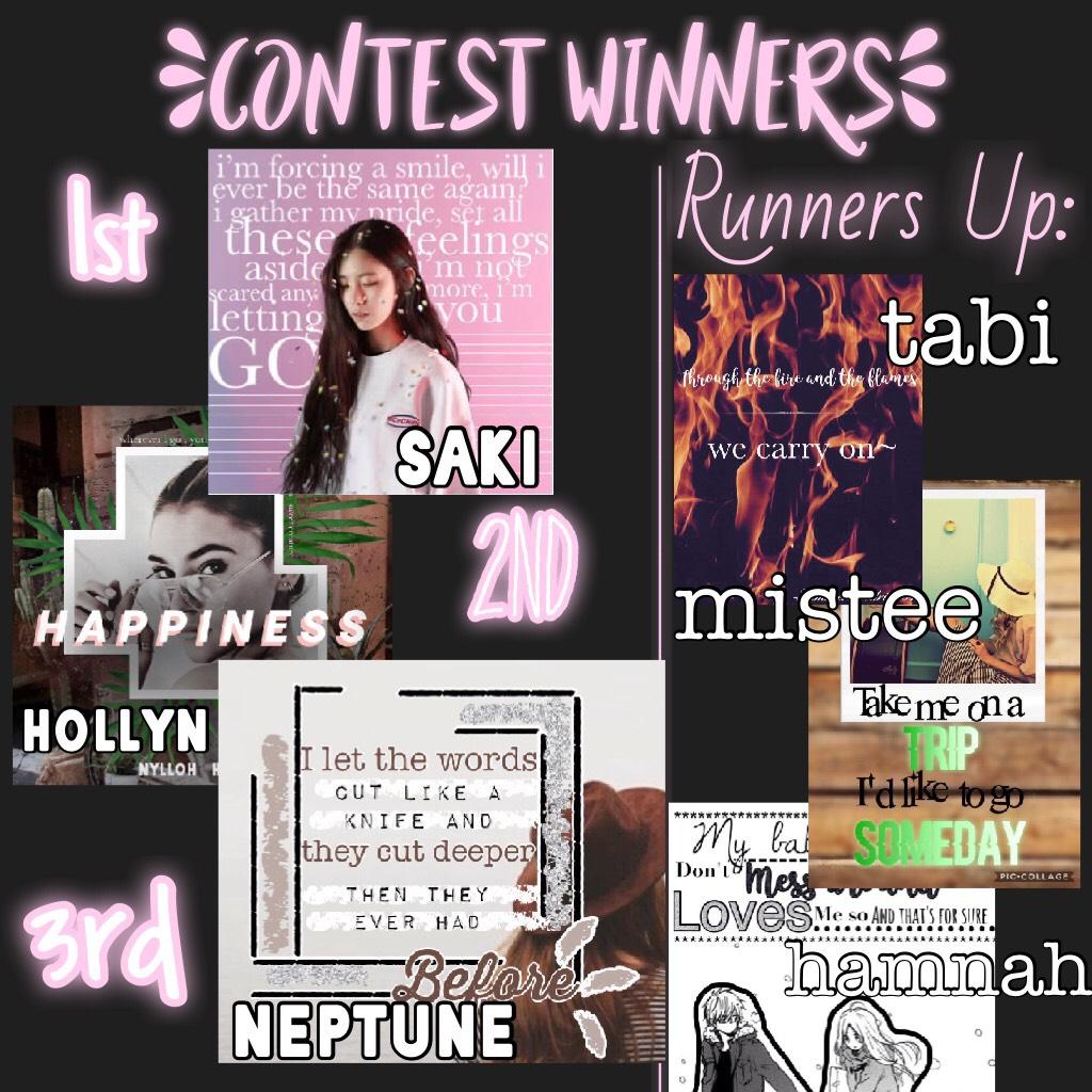 ✨TAP FOR PRIZES ✨
Prizes are in remixes. 1st pick 3, 2nd and 3rd pick 2 and runners up pick 1. They're pretty bad oof. Thank you for all your entries I loved them all-also Adam you would've won something but I think you deleted it :( xx happy Saturday 💗✨