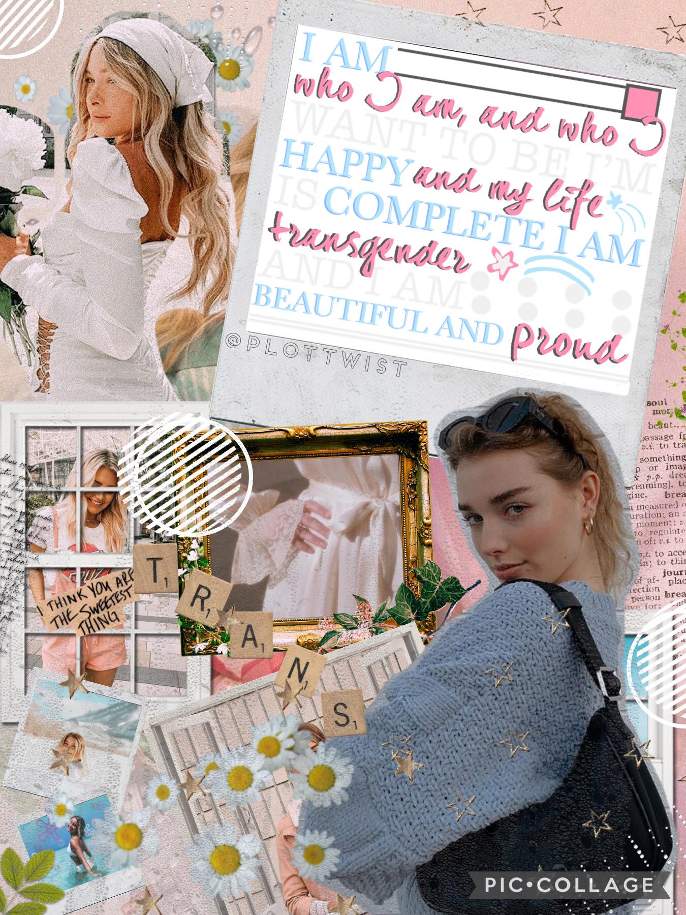 Pride flag collage #6! 
Transgender!! I couldn’t wait to do this one! Check the remixes for info about transgenders! 🏳️‍⚧️