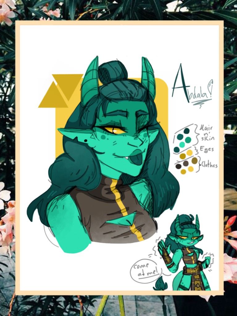 Colored Abdala! I love this! (Tap!)
I mixed the palette suggestions you guys gave me and this is how it turned out! Thank you so much for your help!
Fanart: Heck yeah! // No copying! >:0