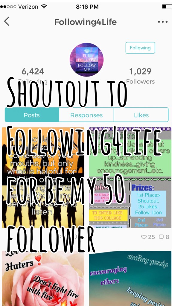 Follow me and following4life