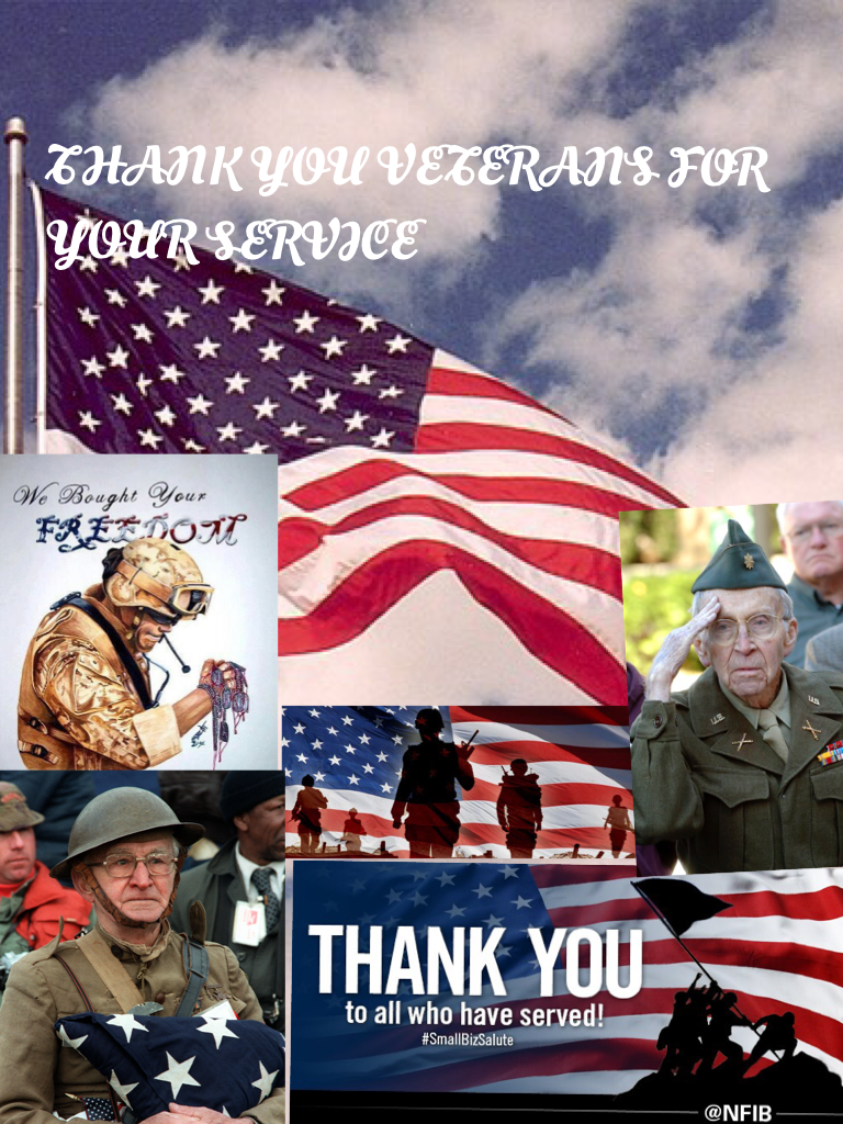 THANK YOU VETERANS FOR YOUR SERVICE 