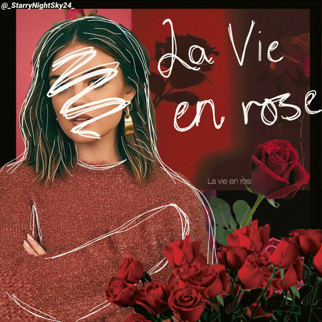 💕●somewhat inspired by 
@-fluffymushroom-●💕
● listen to the song featured in the collage "la vie en rose" it is beautiful ❤●
● Also Ramadan kareem to everyone that is fasting😊●
💕●~17•5•18~●💕