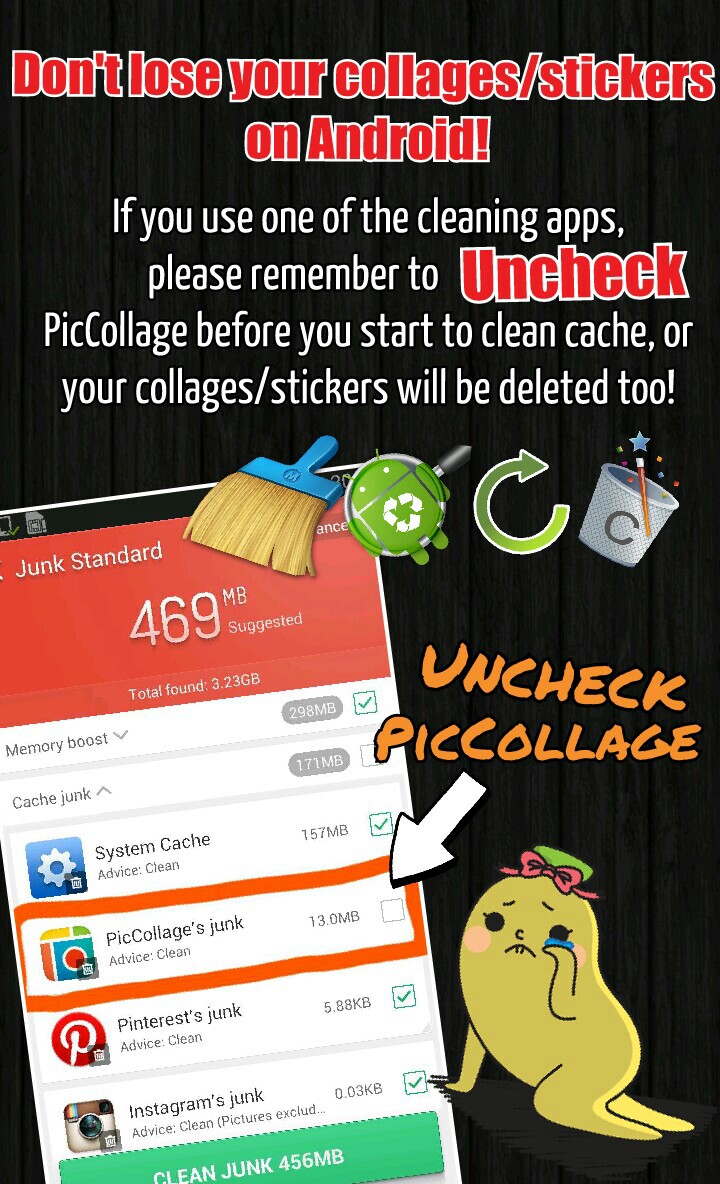 Don't lose your collages/stickers on Android!
