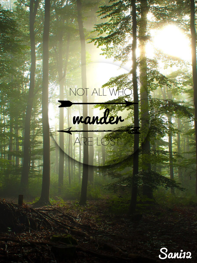 Not all who wander are lost 