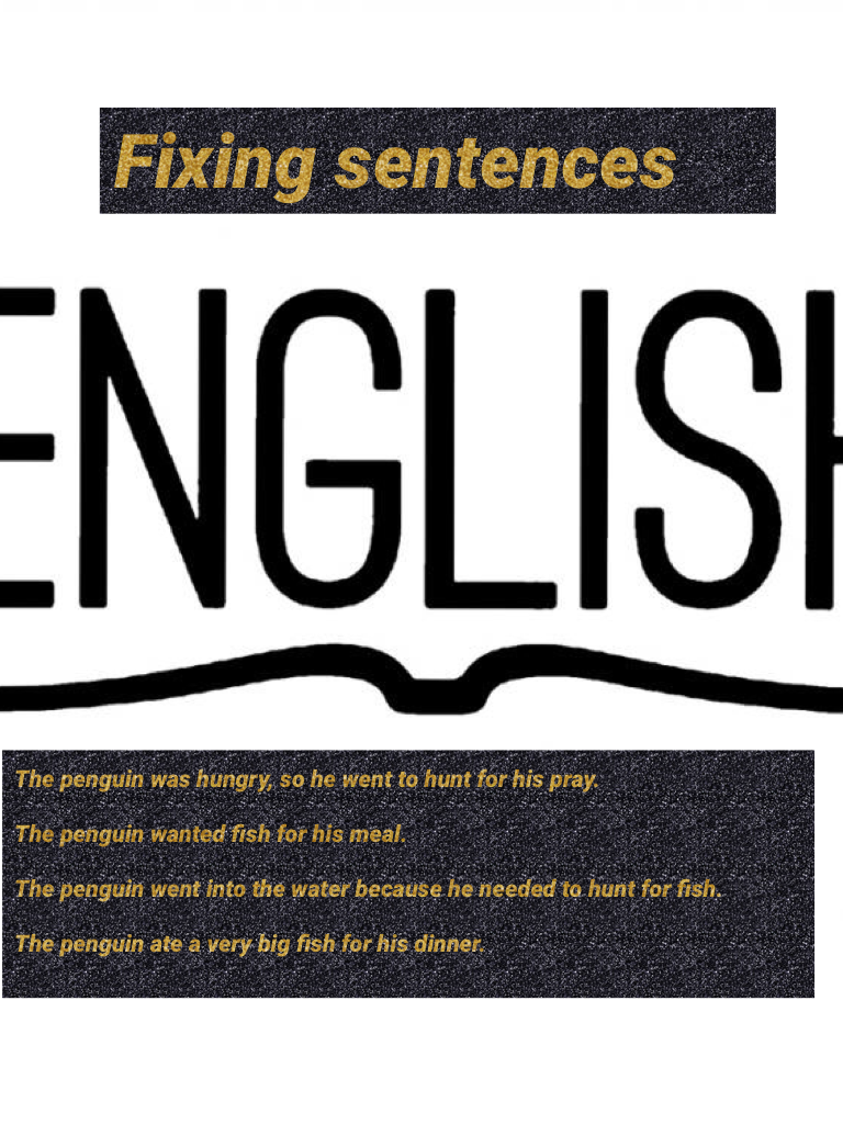 Fixing sentences 