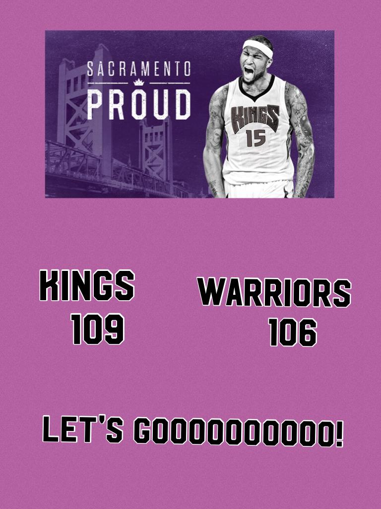 Kings beat the Warriors!