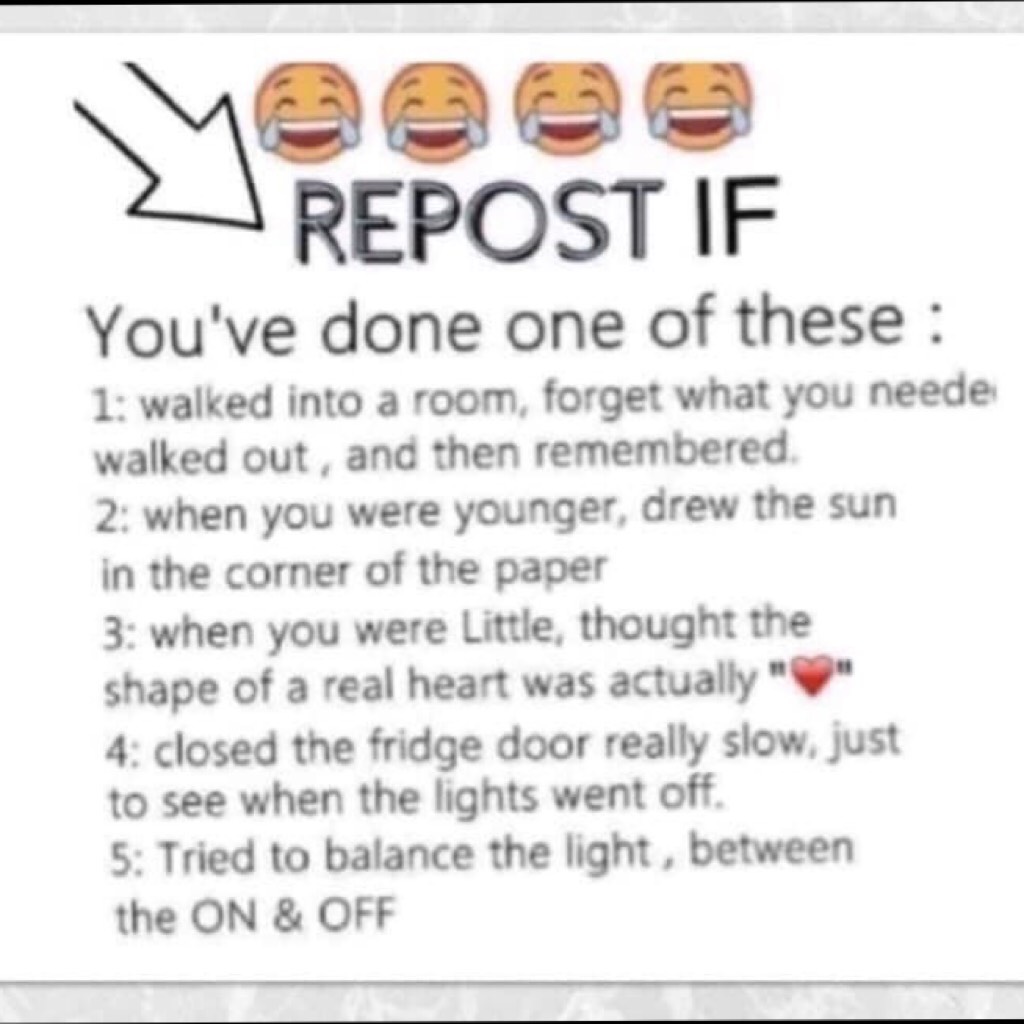 I have done every single one🤣 REPOSTED 🎊🎊