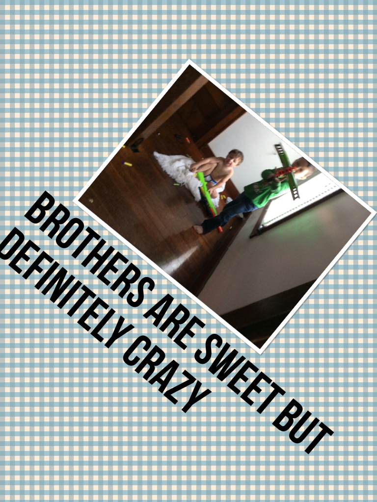 Brothers are sweet but definitely crazy
