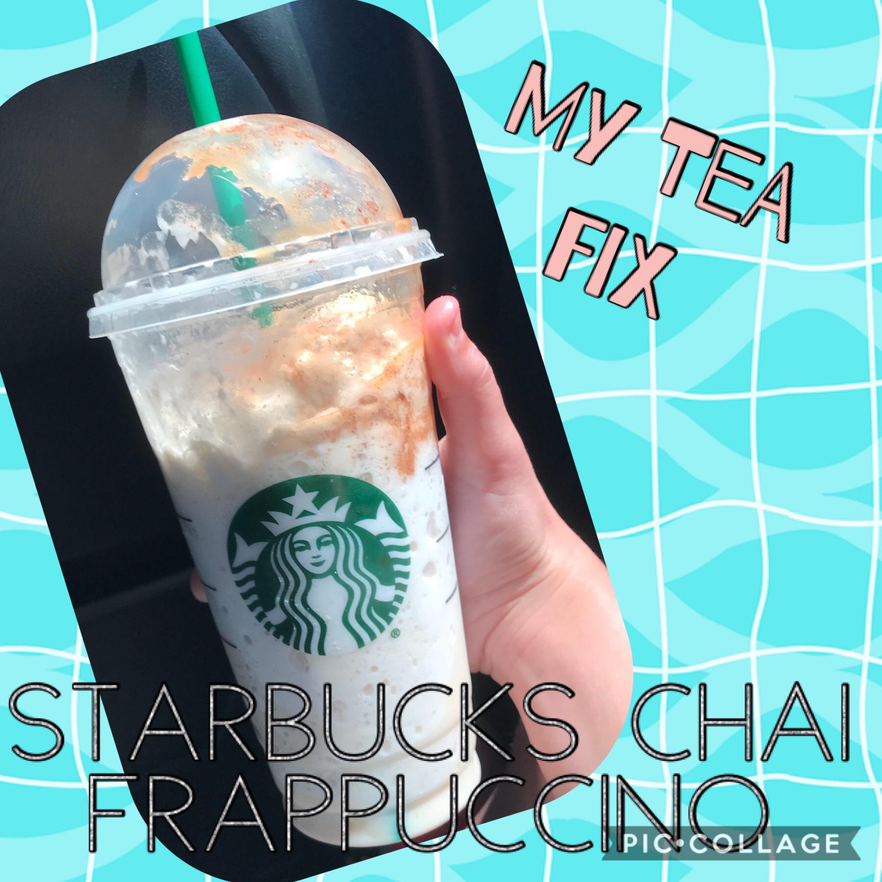 Yummm😋😋I love my chai tea. If you want this drunk from Starbucks either ask for a chai   frappuccino or for a iced blended chai tea. It’s got this delicious whipped cream and caramel on top. 😍😍😍