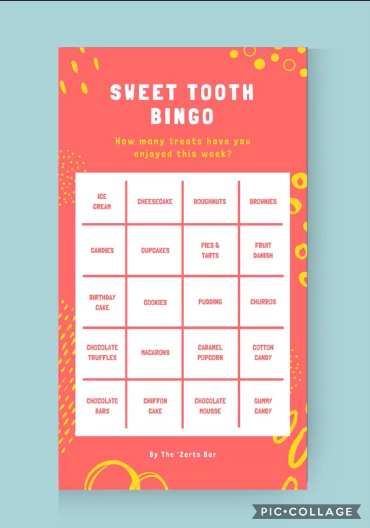 Sweet tooth bingo