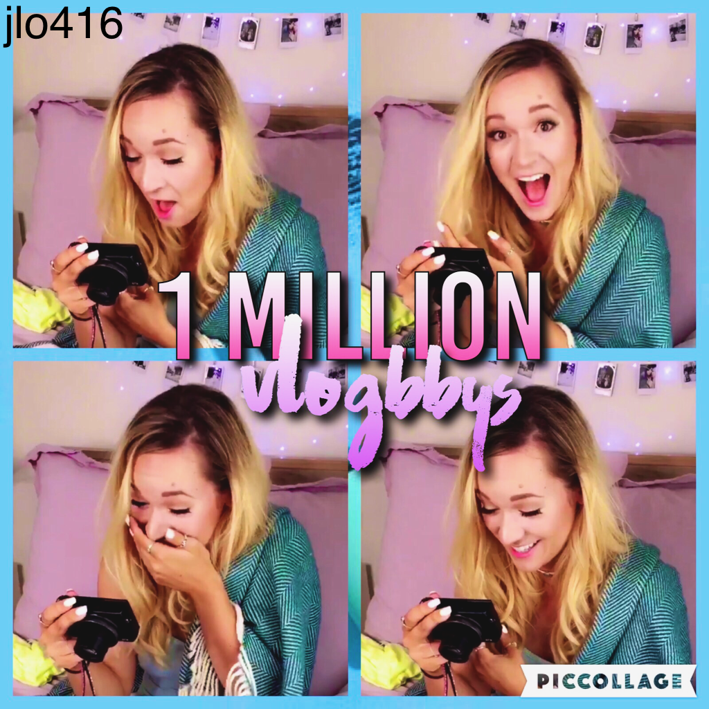OMG OMG!!! I'm so happy for her!!! She inspires me to vlog too! Look at one of my blog for that😂 and I'm one of those million vlogbbys!😘 🎈🎁🎉. 