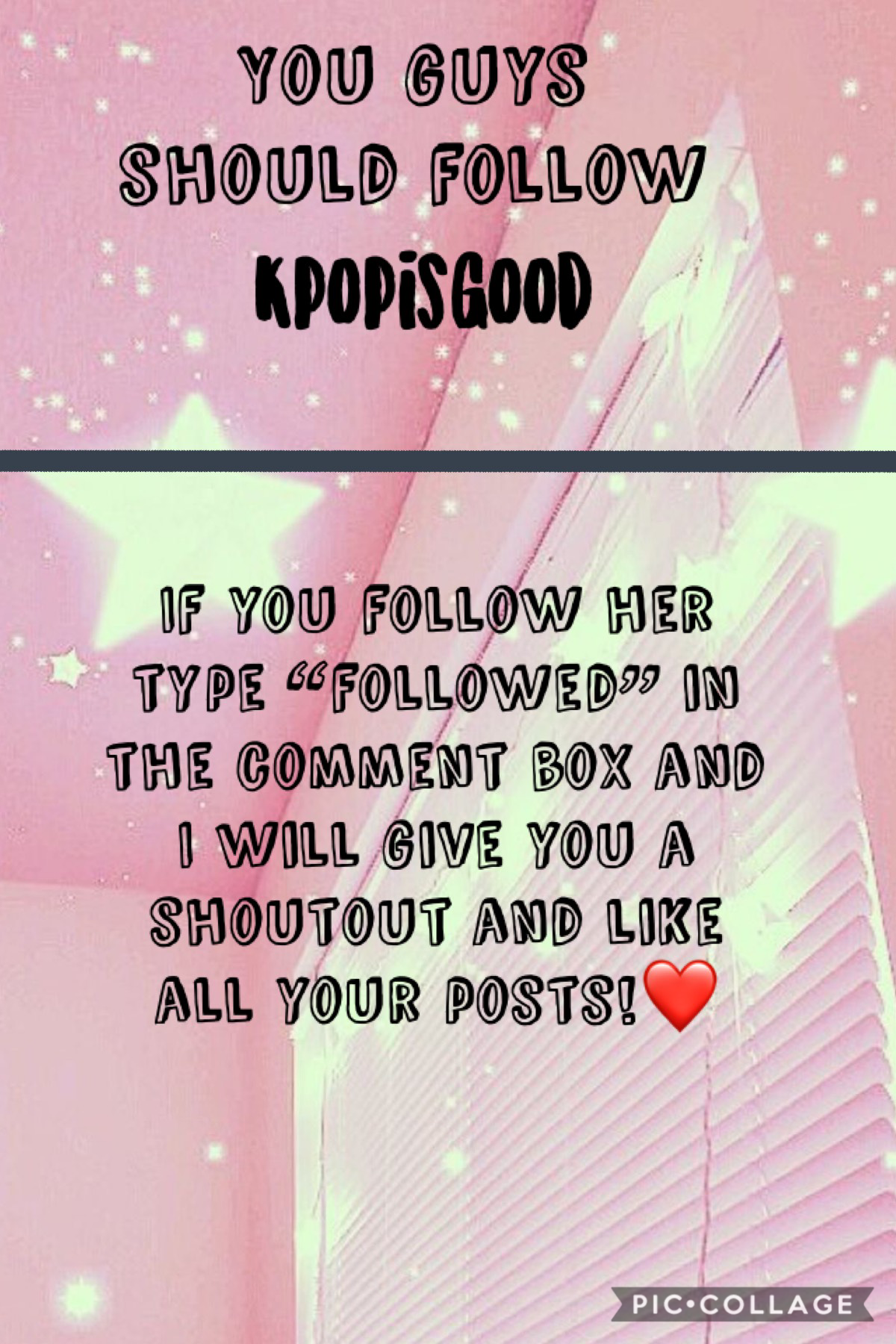 Follow Kpopisgood and follow the directions in the post!❤️