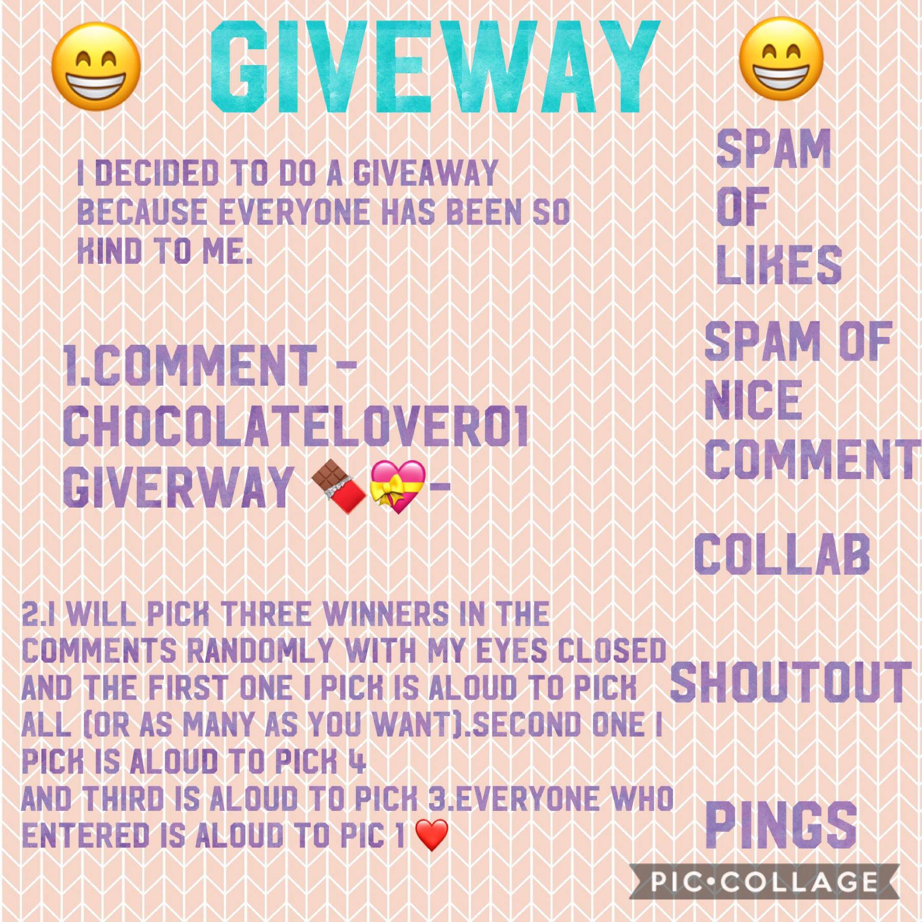 #ChocolateLover01 giveway! 💝🍫 im sooooo sorry if I've not been posting a lot!its just because I've not had a lot of time since I've got school and lots of homework.i hope you all understand Xx -ChocokateLover01