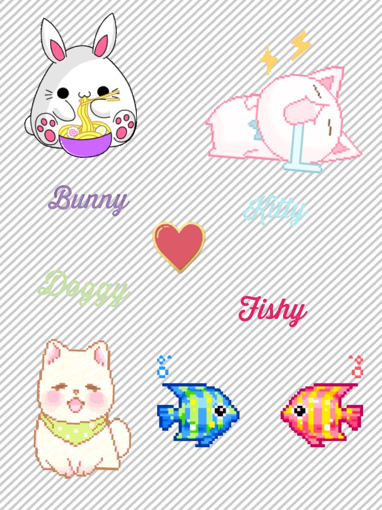 I'm taking a poll! Which adorable pet is your favorite! Comment please! 🐰🐱🐶🐠