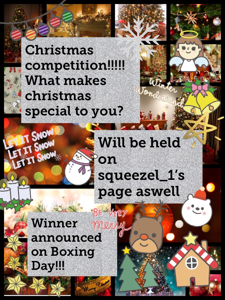 Winner will be decided by squeezel_1 and me over the holiday perio🎅🏻🎄☃️