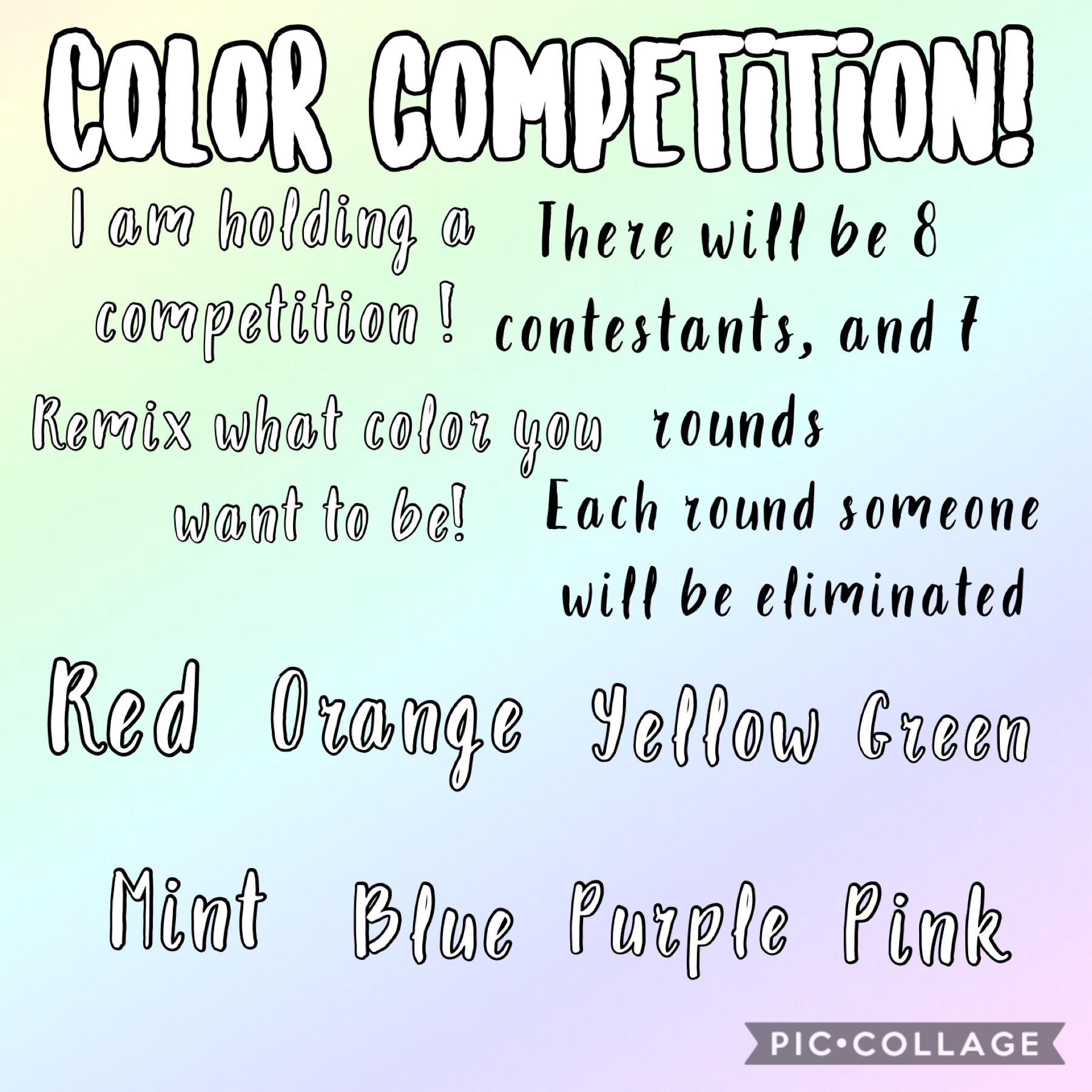 First 8 people get in! Each round I will say a theme (Flower, Food, eg) and you will have to make a collage with your color!😊❤️🧡💛💚💙💜 I’m so scared no one will enter!🤞🏻😬❤️ 